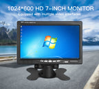 7inch TFT LCD Color Monitor for Truck Car with AV VGA HDMI Input Supports AHD 1080p Display and Audio Playback Function
