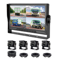 10.1 Inch 4CH Mode Backup Camera System with 4 Cameras 120-170 Wide Angle for Car & Truck Rearview Bsd System Monitor