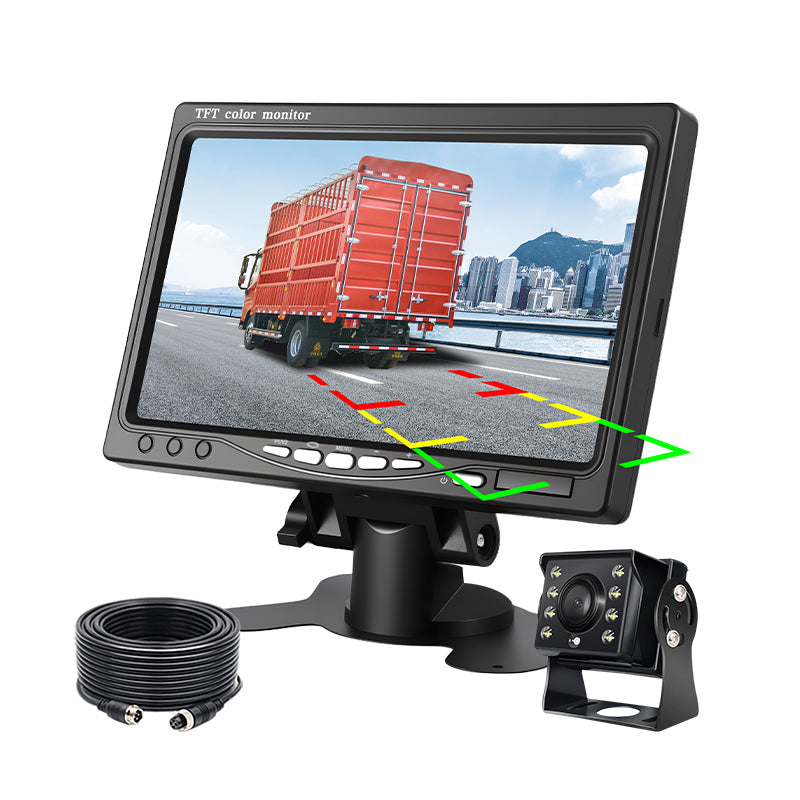 7inch Reversing Monitor Camera Solution 2channel IPS Screen AHD Waterproof Camera Revering Aid Solution for Truck Lorry Bus