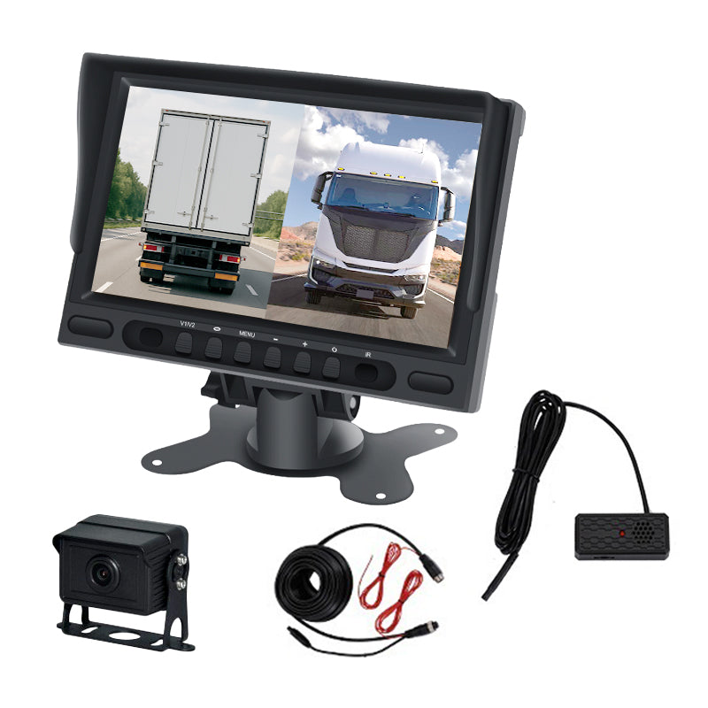 Vehicle Backup Camera with 7inch Monitor Reader Alarm Wide Viewing Angle 1080P Ip67k Waterproof Function Factory ODM OEM