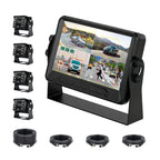 4channel AI BSD Monitor Solution 7inch IPS HD Monitor 4 Cameras Real-time Blind Spot Detection for Truck Bus Lorry