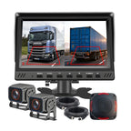 7inch IPS BSD Monitor System 2 Channel Split Screen with 2 Waterproof Cameras Buzzer Remote BSD Alert for Truck Bus