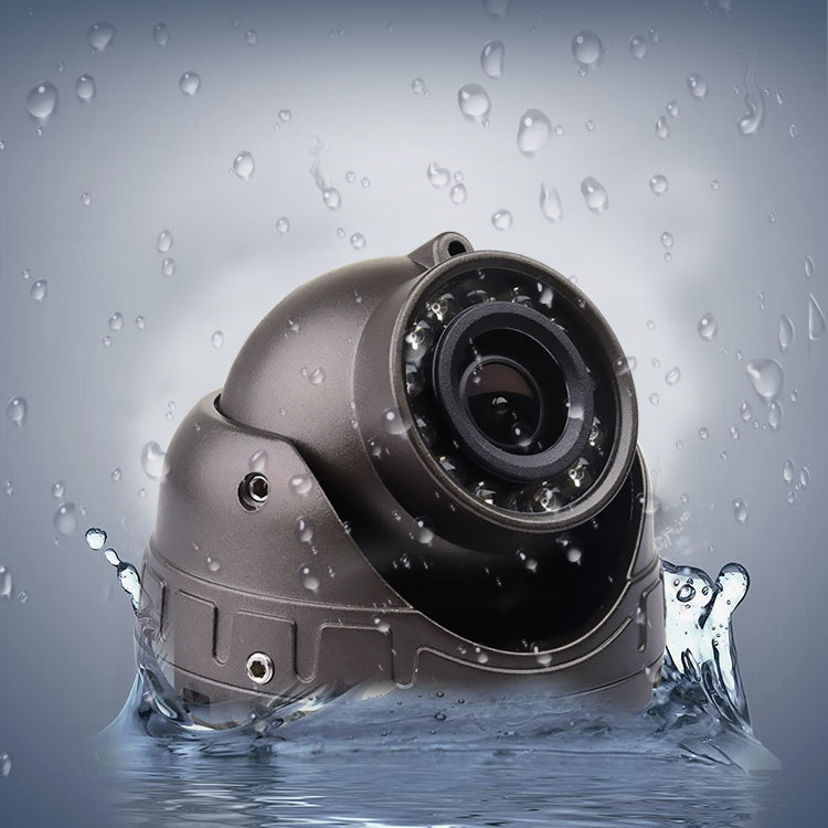 Black and white night vision surveillance camera inside the car
