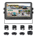 4channel AI BSD Monitor Solution 7inch IPS HD Monitor 4 Cameras Real-time Blind Spot Detection for Truck Bus Lorry