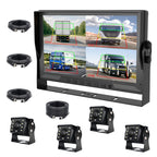 10.1 Inch 4CH Mode Backup Camera System with 4 Cameras 120-170 Wide Angle for Car & Truck Rearview Bsd System Monitor