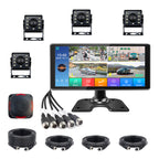 10.36-inch IPS Touch 4-ch Screen Display Waterproof AHD BSD AI Truck Monitoring Voice Alarm System Bus Dvr Recorder MP4 Player