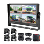 4channel BSD Monitor Solution 10.1inch Monitor 4 Cameras with Buzzer Real-time BSD Sound and Light Alarm for Truck Lorry Bus