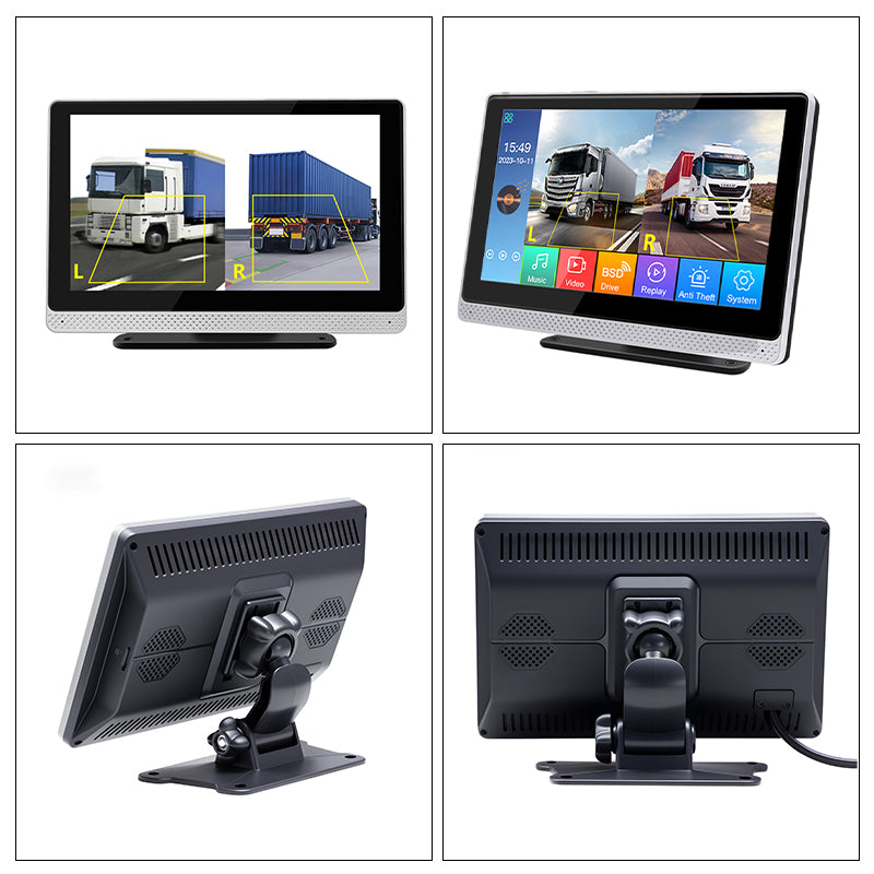 7inch AI Blind Spot Detection Monitor System 2channel Monitor MP3 MP4 HD IPS Screen Independent Dual Recording BSD Voice Alarm