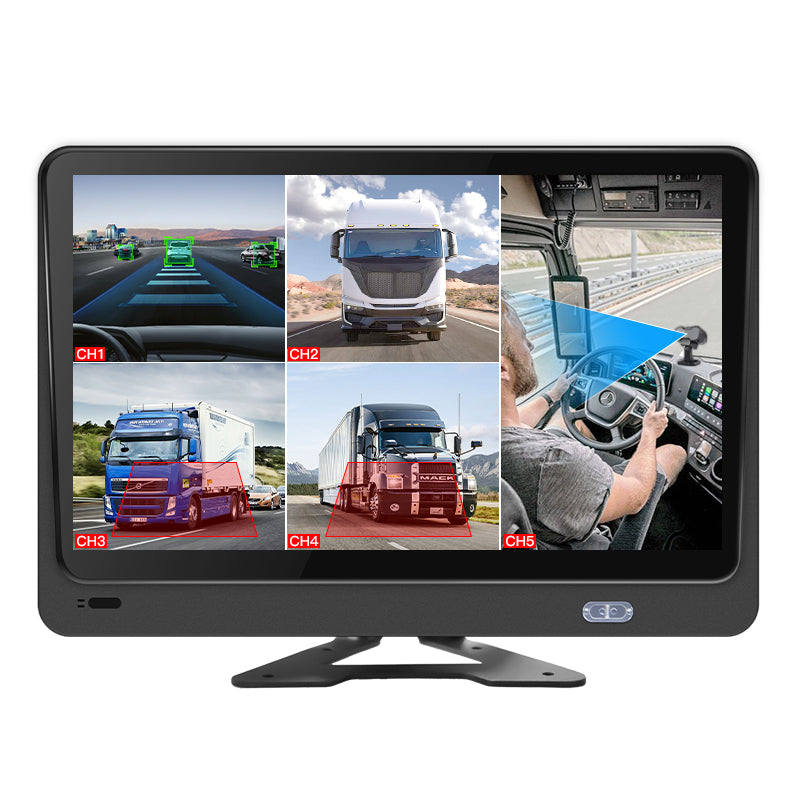 10.1inch 5channel AI Monitor Solution ADAS DMS 3channel BSD 4G GPS Remote Access Real Time Monitoring for Truck Bus Lorry
