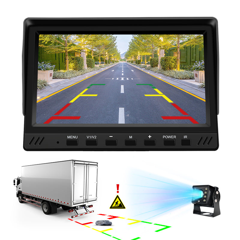 7inch IPS Recorder Monitor Dual Split Screen Solution Loop Recording 2 AHD 1080p Waterproof Night Vision Cameras for Truck Bus