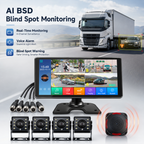 10.36-inch IPS Touch 4-ch Screen Display Waterproof AHD BSD AI Truck Monitoring Voice Alarm System Bus Dvr Recorder MP4 Player