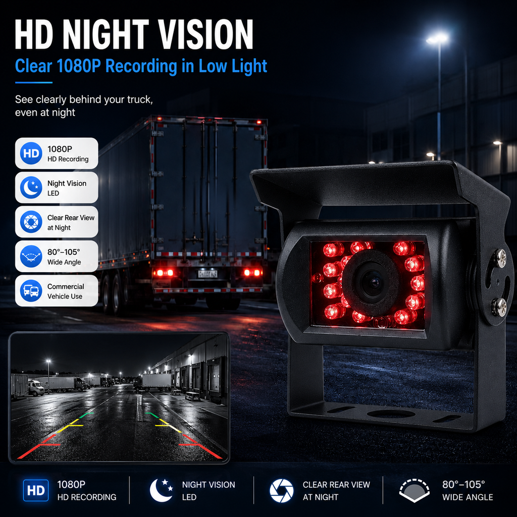 EhMini 1080P AHD Wide View Angle Waterproof Camera School Bus Rearview Car Truck Dash Night Vicle Rear View Ahd Auto Camera