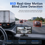 10.36-inch IPS Touch 4-ch Screen Display Waterproof AHD BSD AI Truck Monitoring Voice Alarm System Bus Dvr Recorder MP4 Player