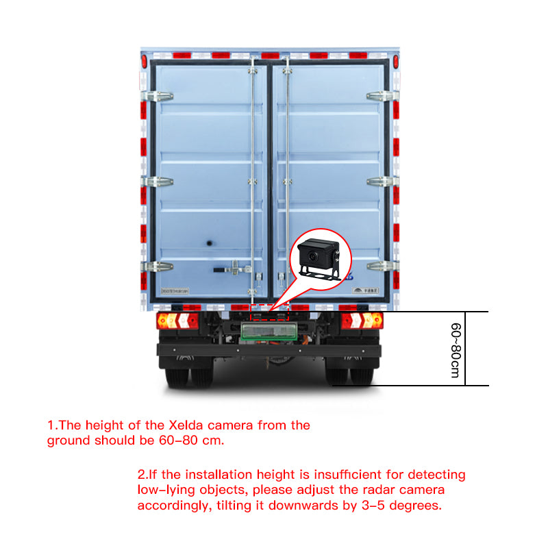 Vehicle Backup Camera with 7inch Monitor Reader Alarm Wide Viewing Angle 1080P Ip67k Waterproof Function Factory ODM OEM