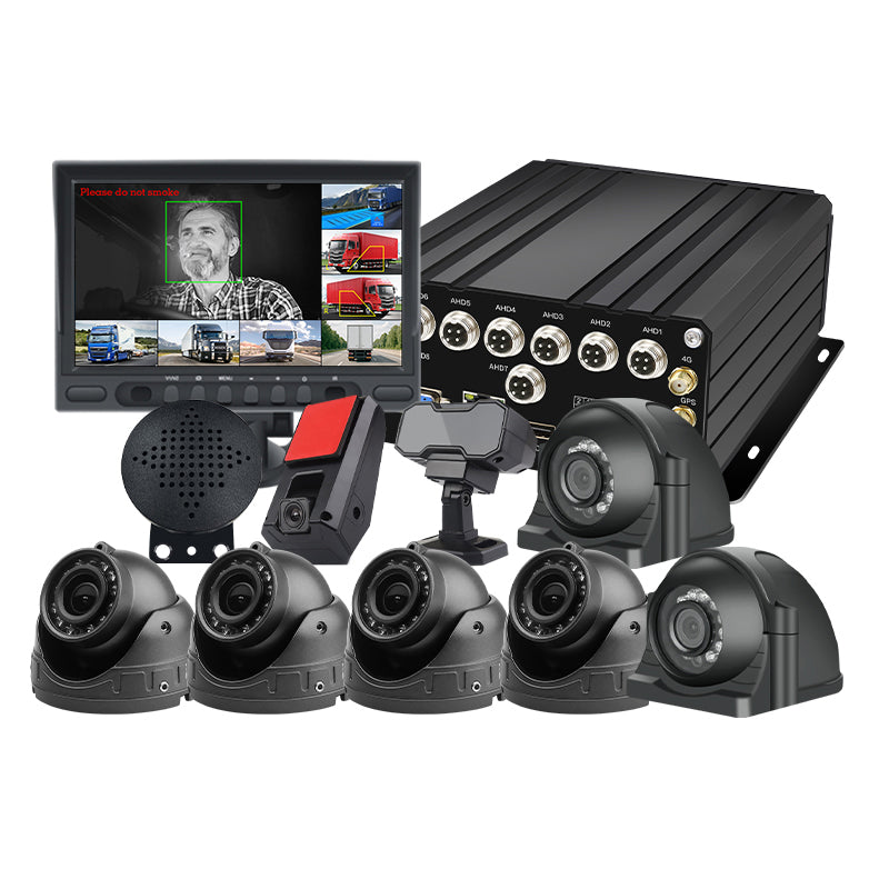 8CH Vehicle DMS+ADAS+L/R BSD 4G GPS DVR System