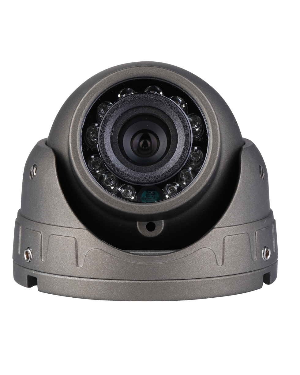 Black and white night vision surveillance camera inside the car